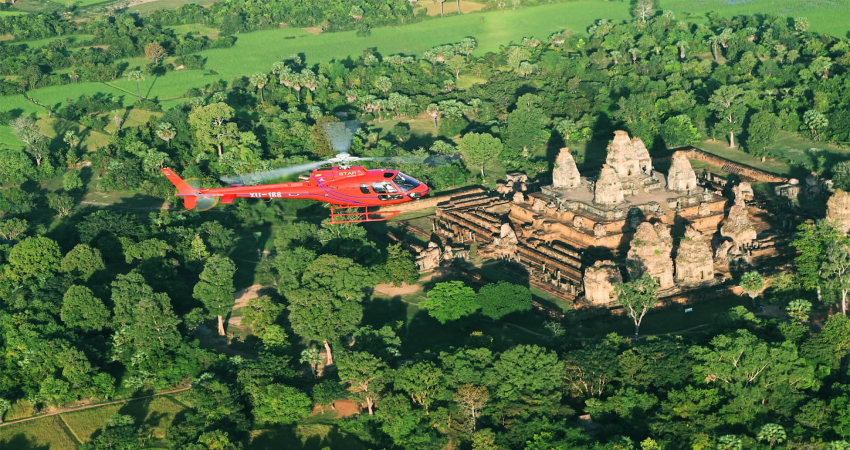 Angkor Wat plus Helicopter ride with Khmer Lunch