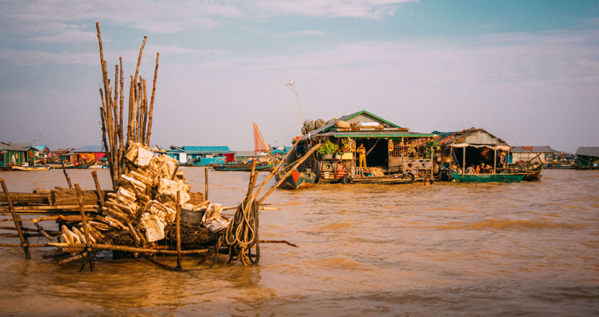 Small Group Sunset Cruise on Tonle Sap Lake with Cambodian drinks and Canape